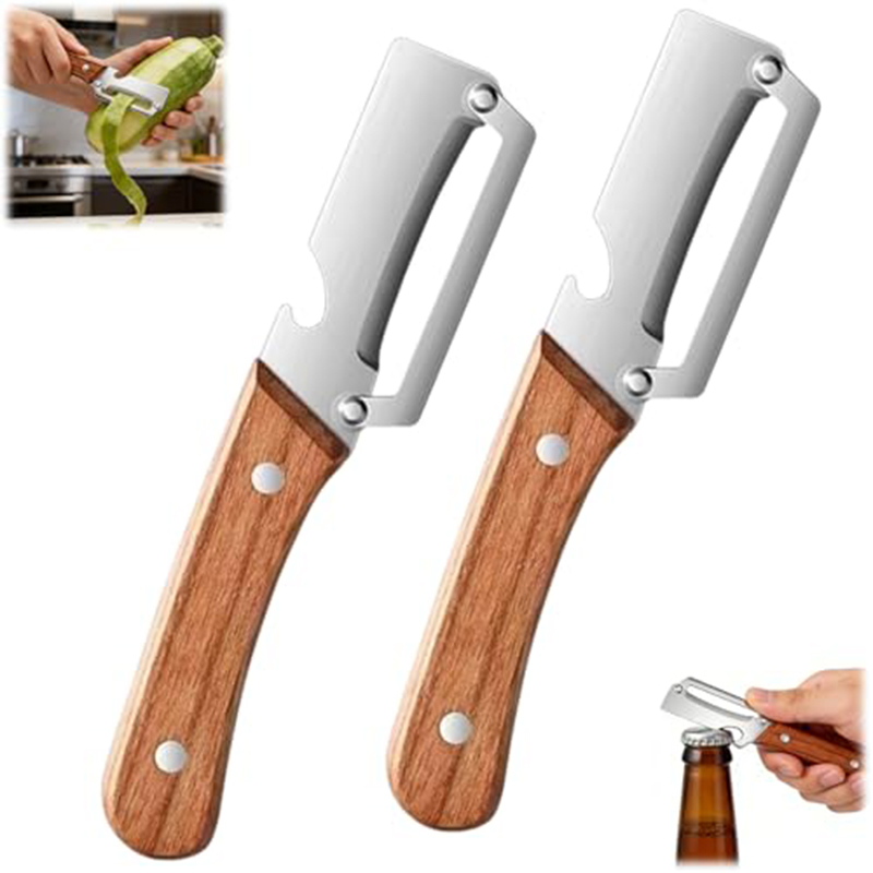 Woodworking Hobbies - 스테인리스 스틸 주방 필러, 나무 손잡이가