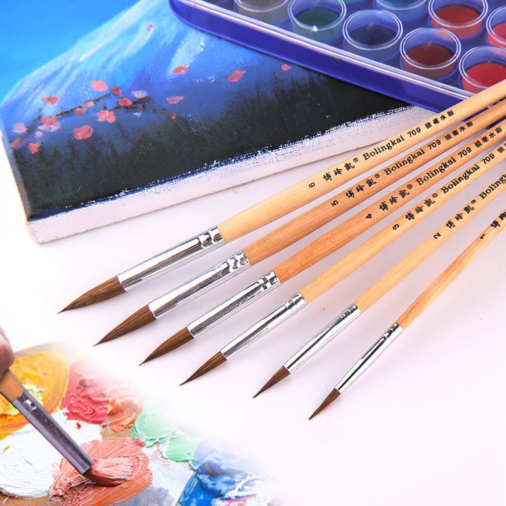 고급 늑대 털 붓 세트, 천연 나무 손잡이, 수채화,  - Woodworking Hobby Kits 리뷰 및 가격
