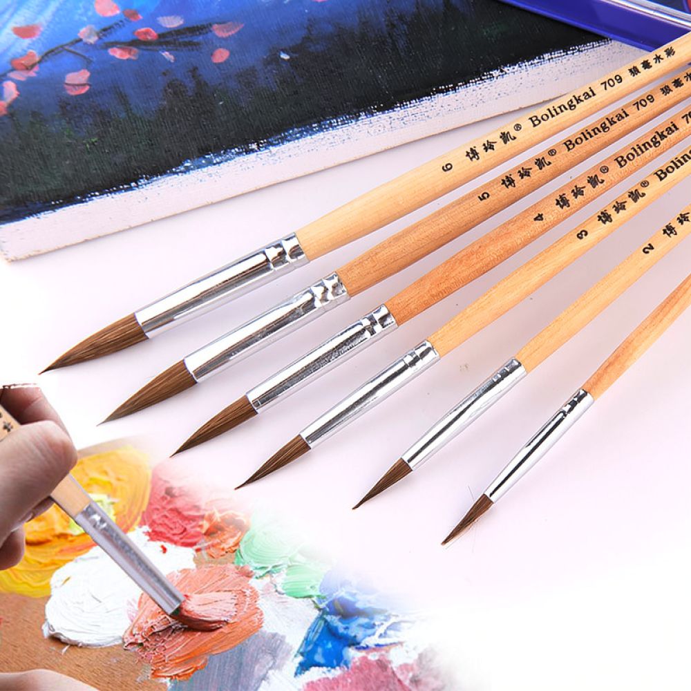 고급 늑대 털 붓 세트, 천연 나무 손잡이, 수채화,  - Woodworking Hobby Kits 리뷰 및 가격