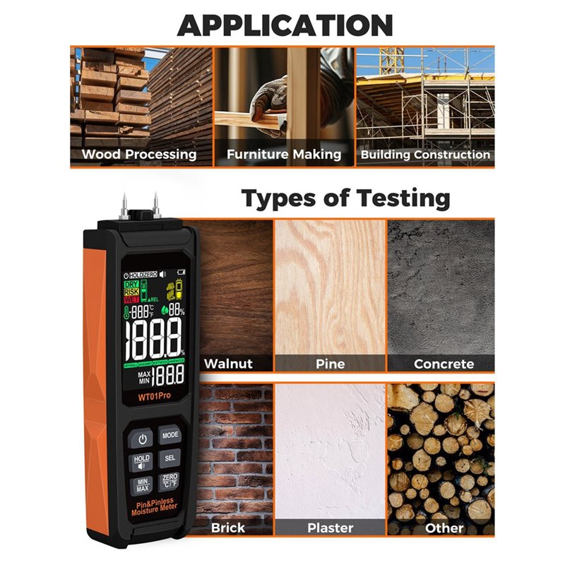 CMHI-목재 및 콘크리트용 2IN1 수분 측정기 (핀 - Lumber Woodworking 리뷰 및 가격
