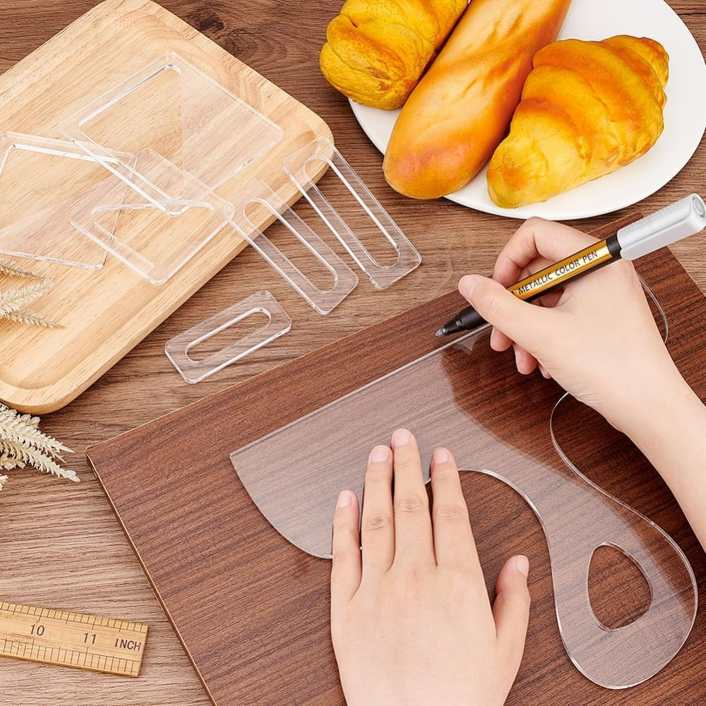 7개 세트 샤쿠테리 템플릿 아크릴 핸들 커팅 보드 라우 - Woodworking Router Templates 리뷰 및 가격