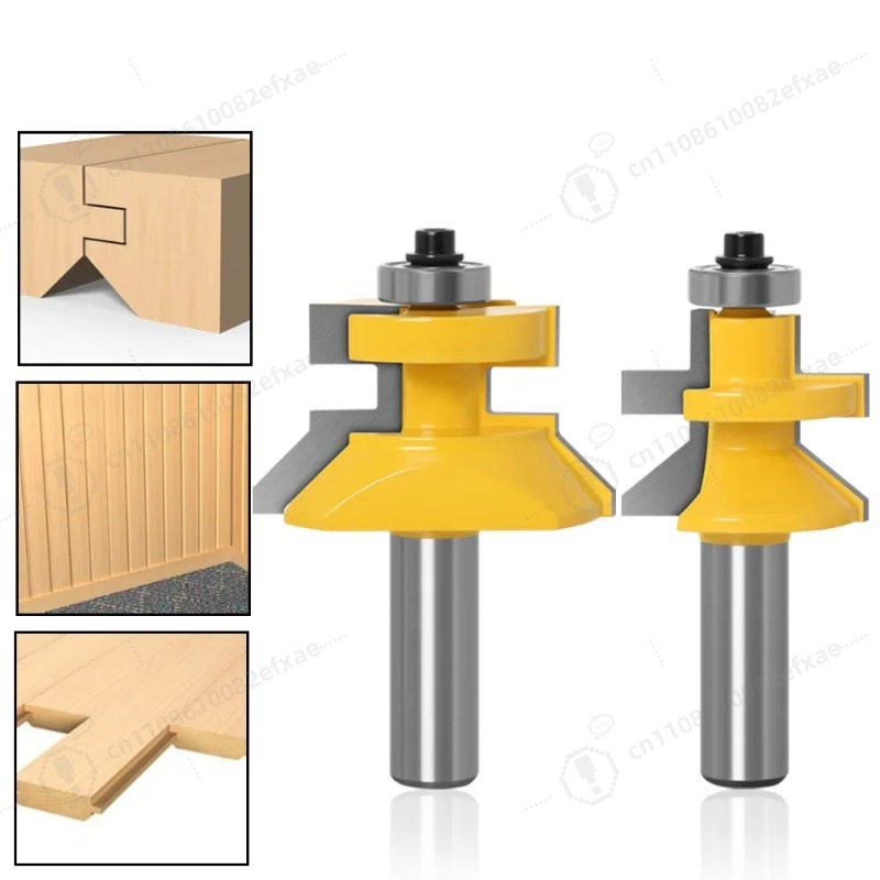 2개 세트 1/2인치 샹크 V 홈 및 텅 루터 비트 세 - Woodworking Quotes 리뷰 및 가격