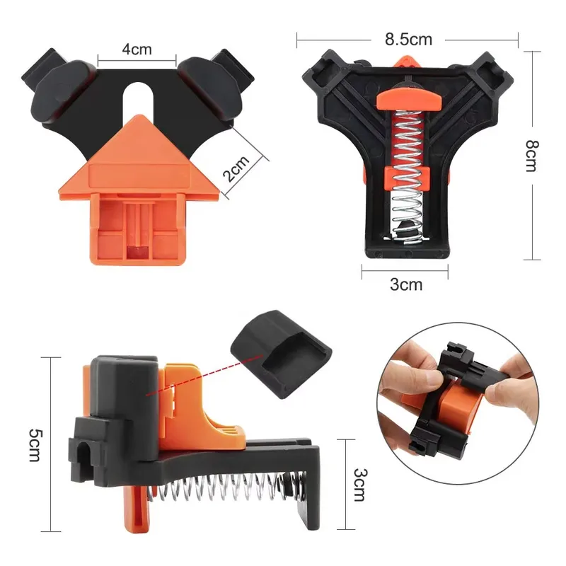 EE1 4개입, 목공용 90도 각도 클램프, 직각 코너 - Woodworking Clamp 리뷰 및 가격