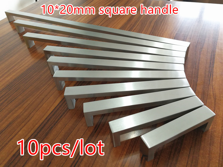 10 개/몫 10*20mm 사각 바 도어 핸들 스테인레 - Woodworking Quotes 리뷰 및 가격