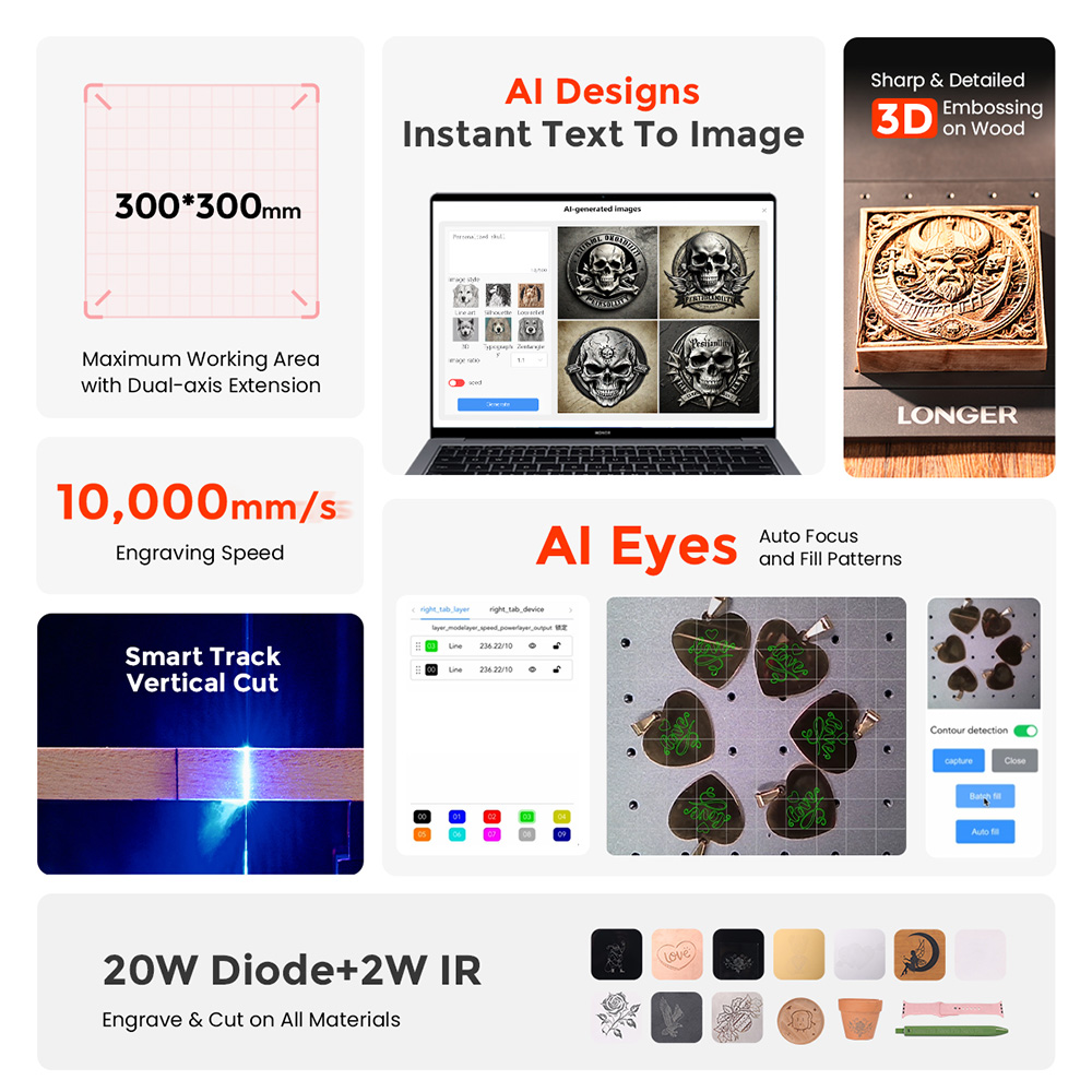 AI 디자인, 16MP 카메라, 0.0019mm의 정밀 - Woodworking Design App Free 리뷰 및 가격