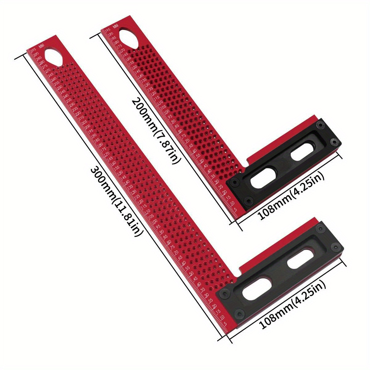 300mm/200mm 알루미늄 합금 정밀 측정자, 다각 - Woodworking Gauge 리뷰 및 가격